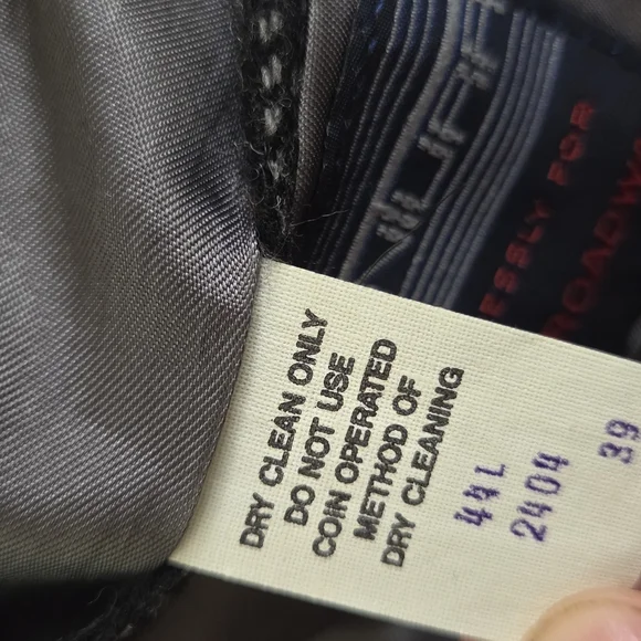 VTG 70s Centura The Broadway Wool Gray Houndstooth Blazer Sport Coat Jacket, 42R - Picture 13 of 16